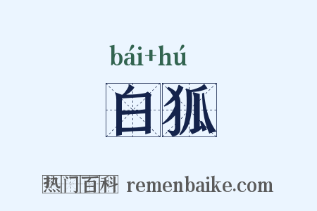 白狐是什么意思的图片